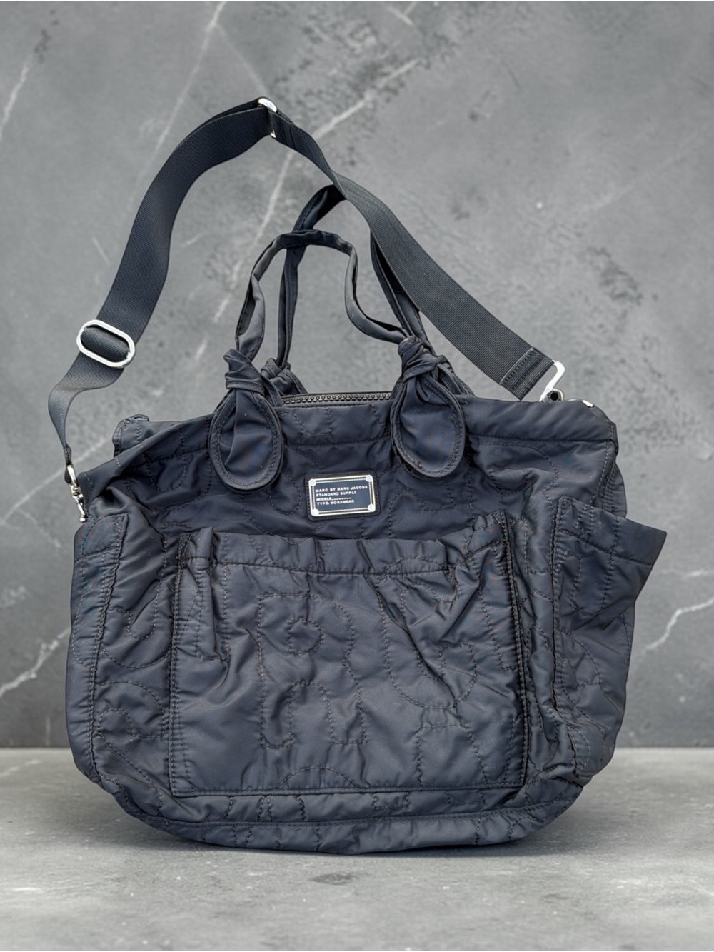 Marc by Marc Jacobs Black Logo Messenger Baby Bag